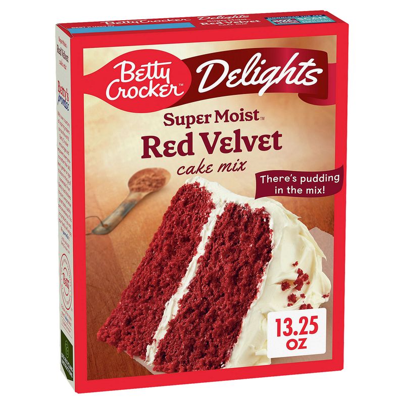 Betty Crocker Super Moist Delights Red Velvet Cake Mix, 13.25 oz