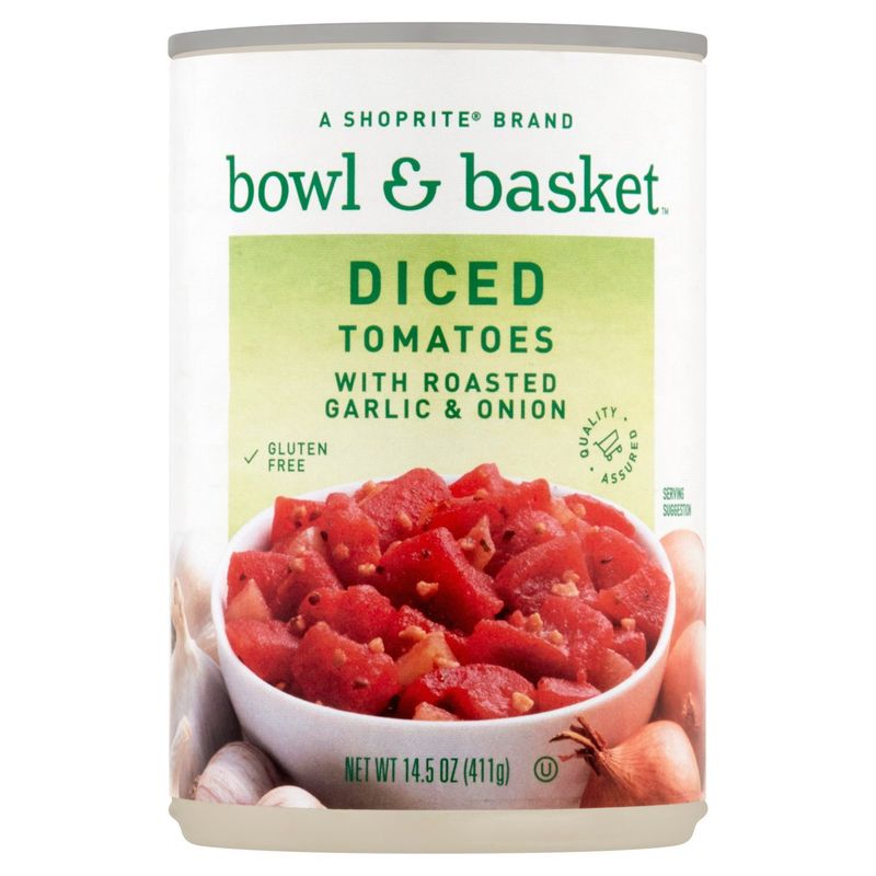 Bowl &amp; Basket Diced Tomatoes with Roasted Garlic &amp; Onion, 14.5 oz