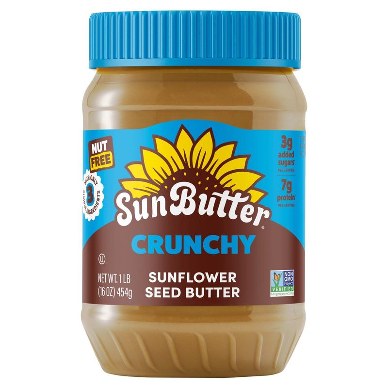 SunButter Crunchy Sunflower Seed Butter, 1 lb