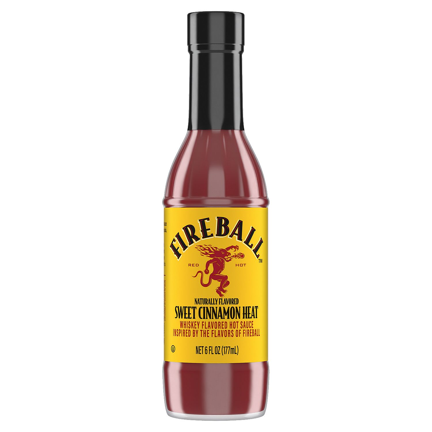 Fireball Sweet Cinnamon Heat Whiskey Flavored Hot Sauce, 6 fl oz