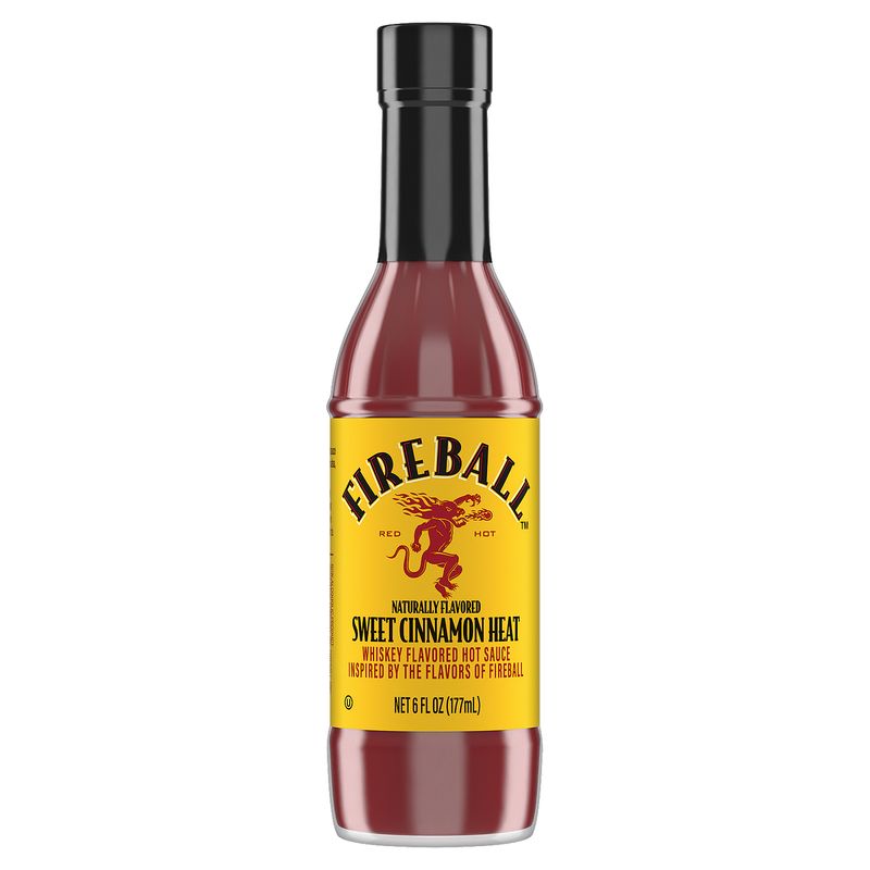 Fireball Sweet Cinnamon Heat Whiskey Flavored Hot Sauce, 6 fl oz