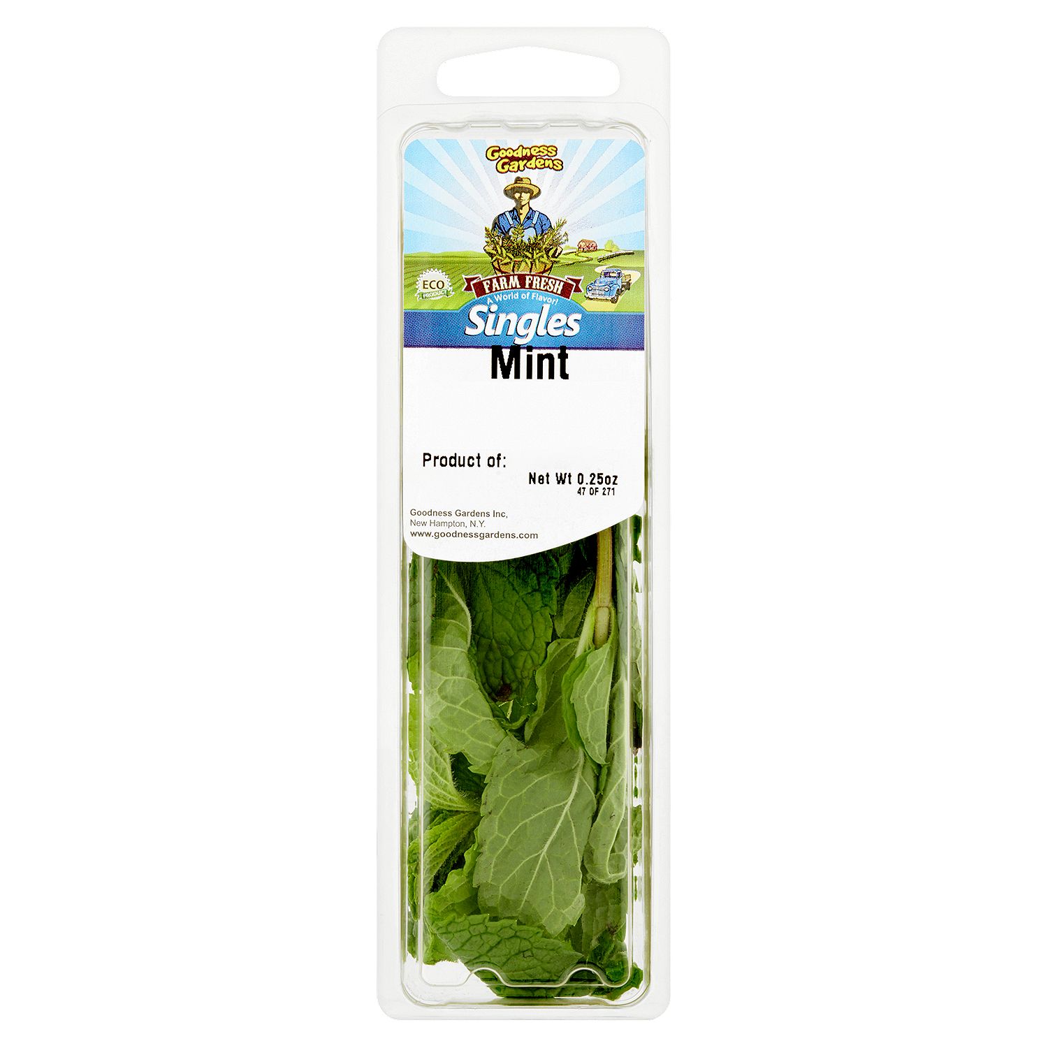Goodness Gardens Farm Fresh Singles Mint, 0.25 oz