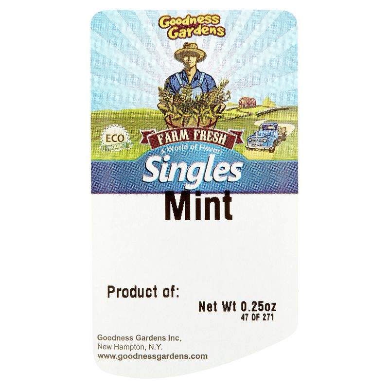 Goodness Gardens Farm Fresh Singles Mint, 0.25 oz