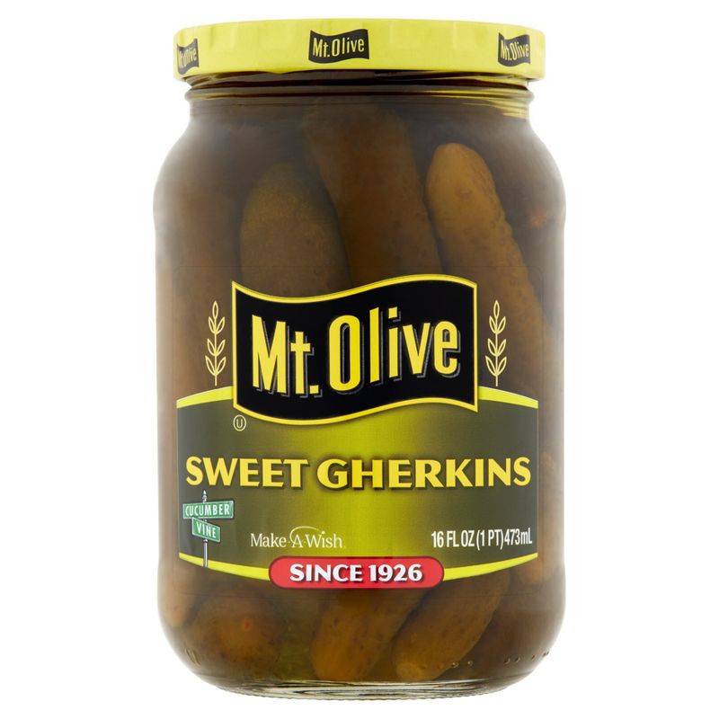 Mt. Olive Sweet Gherkins, 16 fl oz