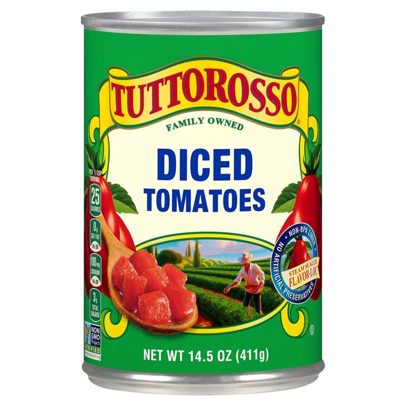 Tuttorosso Diced Tomatoes, 14.5 oz