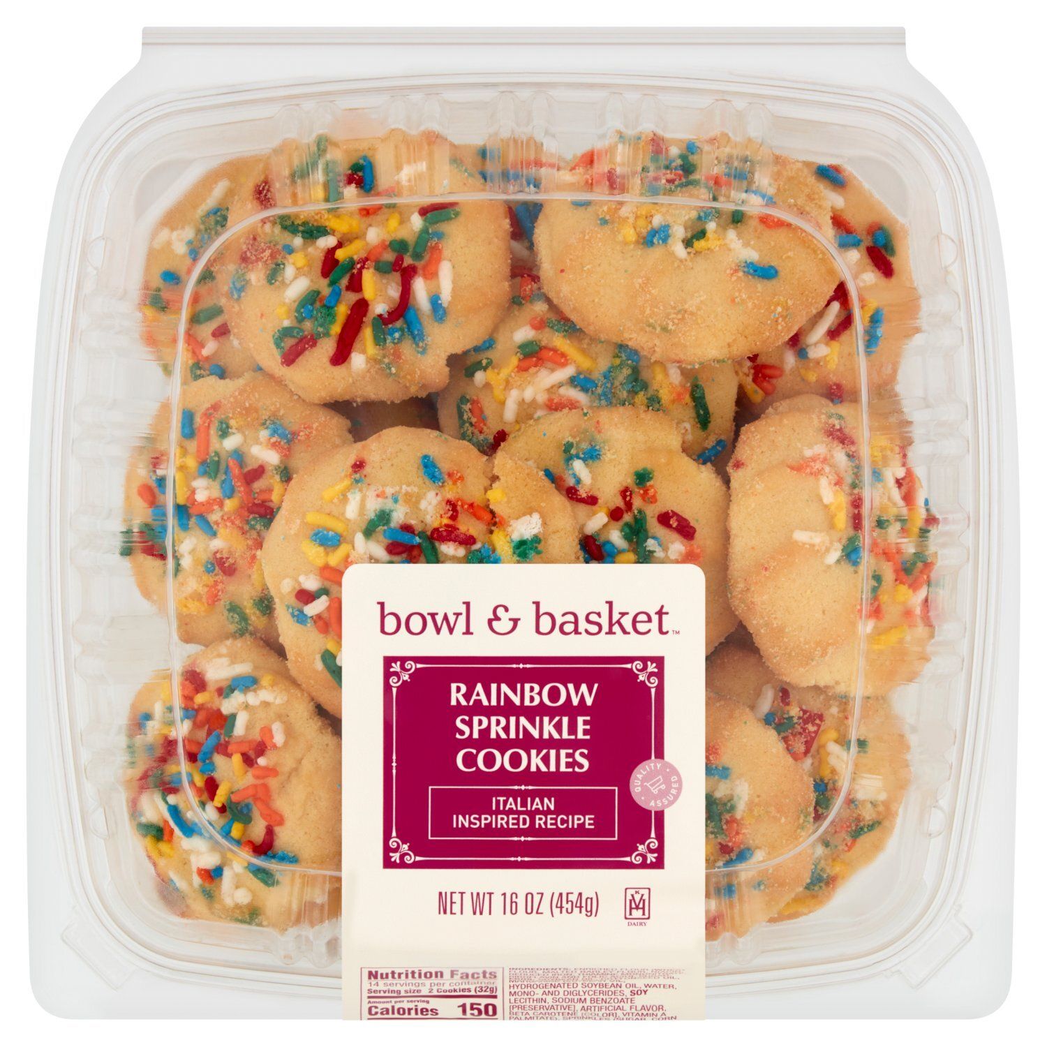 Bowl &amp; Basket Rainbow Sprinkle Cookies, 16 oz
