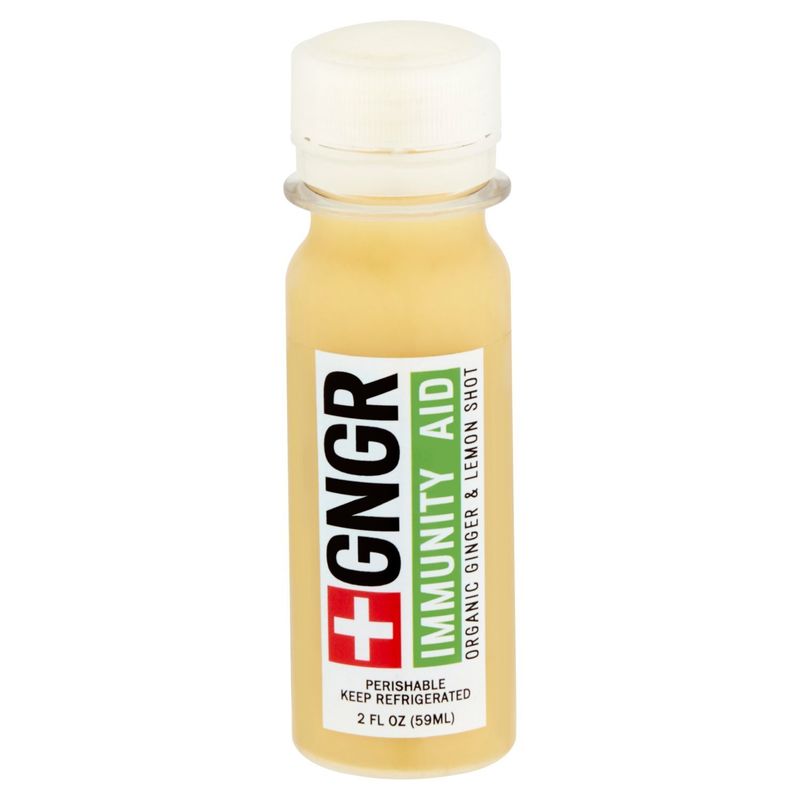 GNGR Immunity Aid Organic Ginger &amp; Lemon Shot, 2 fl oz