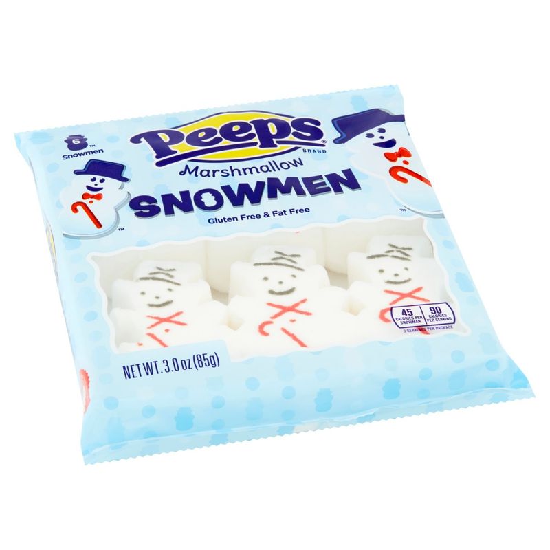 Peeps Snowmen Marshmallow, 6 count, 3.0 oz