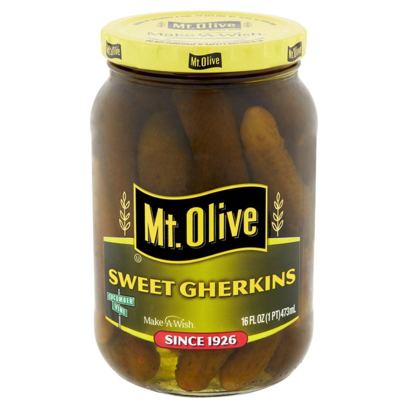 Mt. Olive Sweet Gherkins, 16 fl oz