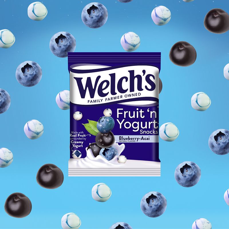 Welch's Blueberry-Acai Fruit 'n Yogurt Snacks, 0.7 oz, 8 count