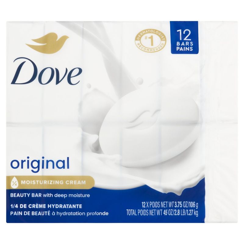 Dove Original Beauty Bar, 3.75 oz, 12 count
