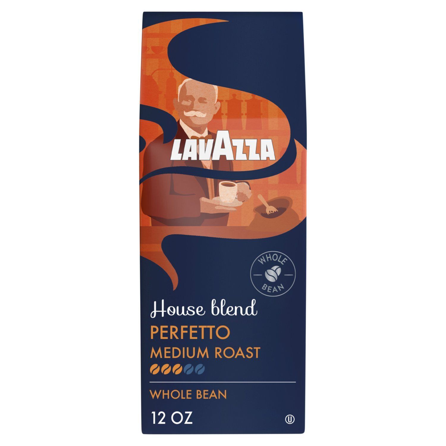 Lavazza House Blend Perfetto Medium Roast Whole Bean Coffee, 12 oz