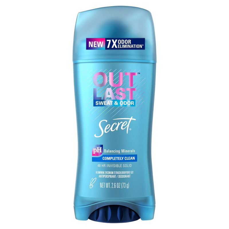 Secret Outlast Completely Clean Sweat &amp; Odor Antiperspirant/Deodorant, 2.6 oz