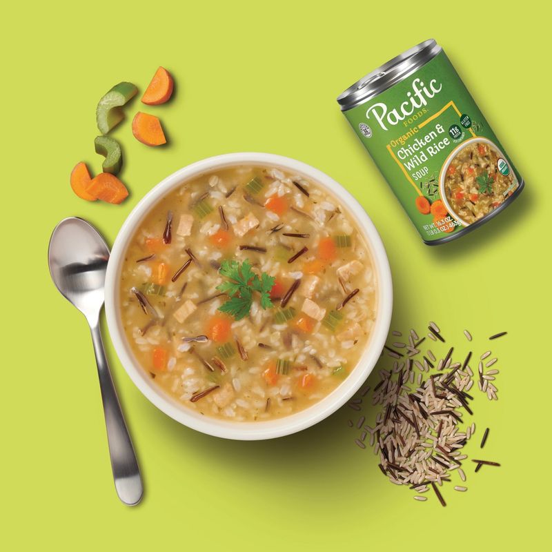 Pacific Foods Organic Chicken &amp; Wild Rice Soup, 16.3 oz