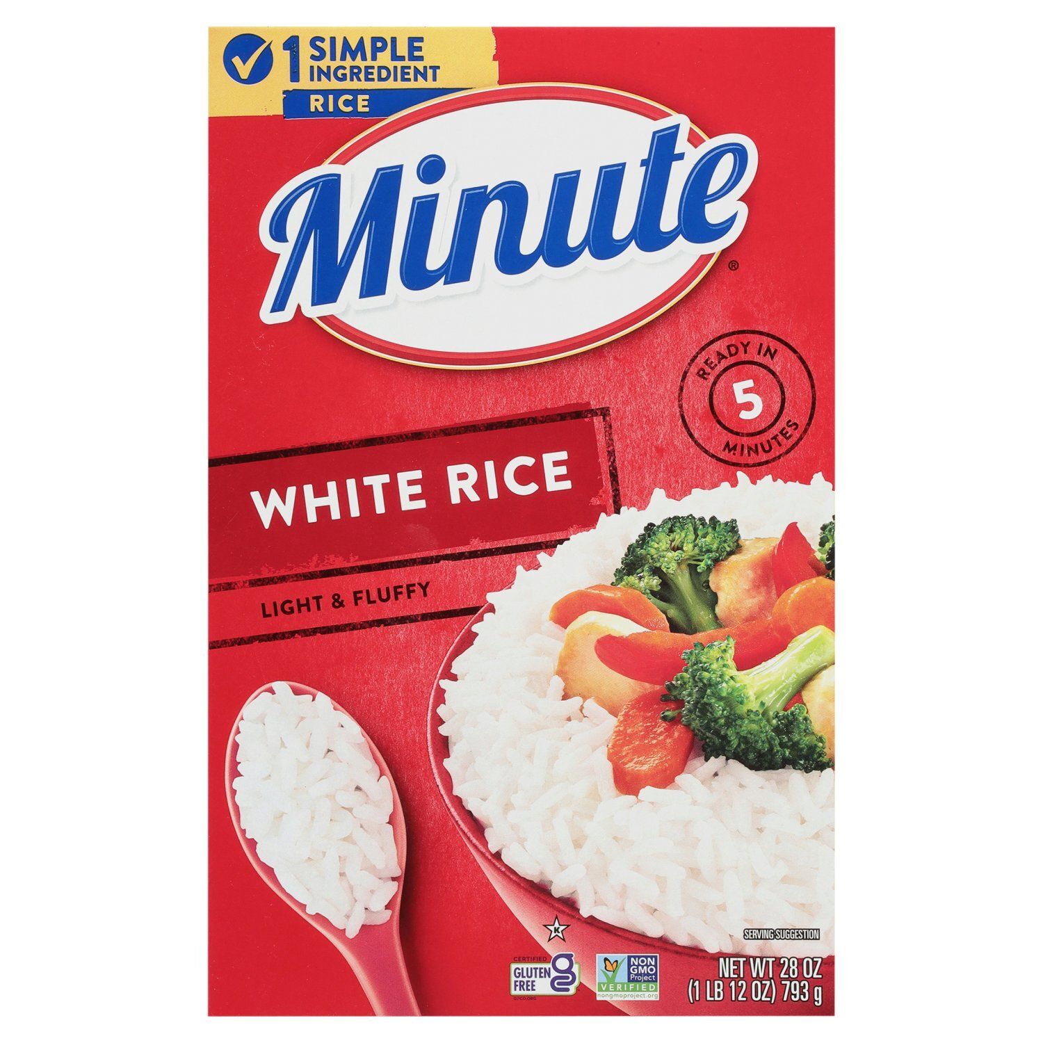 Minute Light &amp; Fluffy White Rice, 28 oz