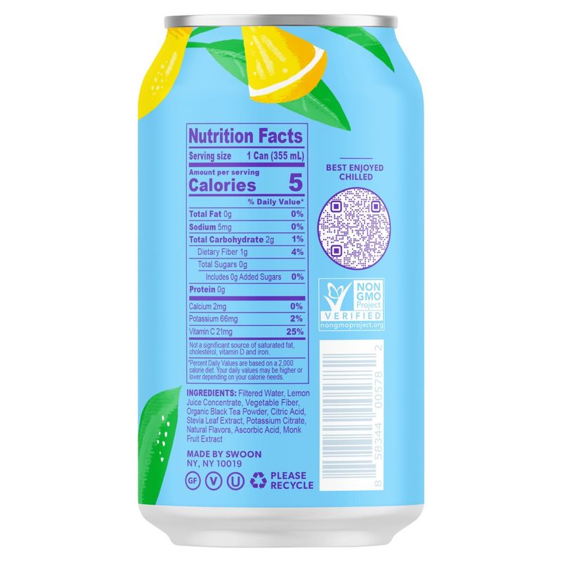 Swoon Lemon Tea, 12 fl oz