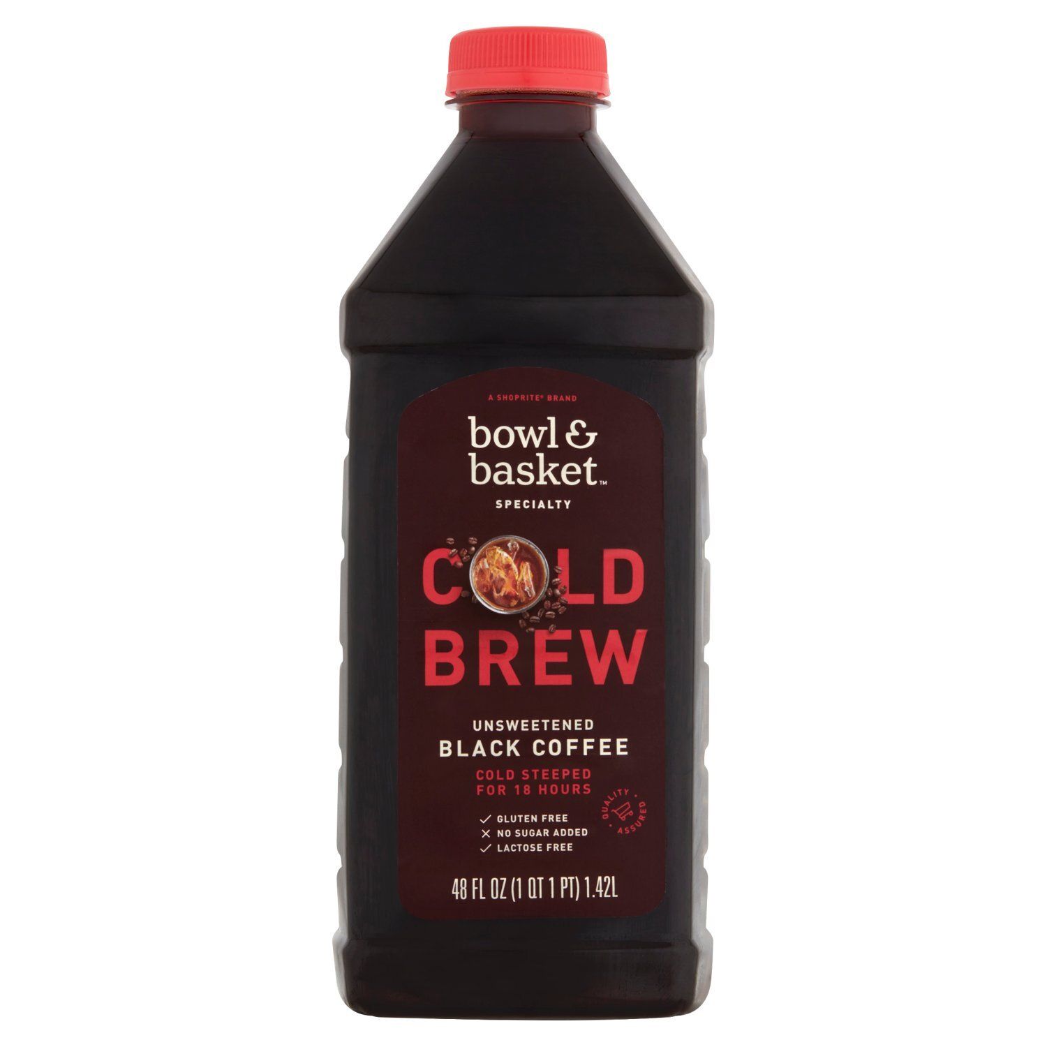 Bowl &amp; Basket Specialty Cold Brew Unsweetened Black Coffee, 48 fl oz
