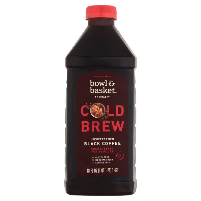 Bowl &amp; Basket Specialty Cold Brew Unsweetened Black Coffee, 48 fl oz