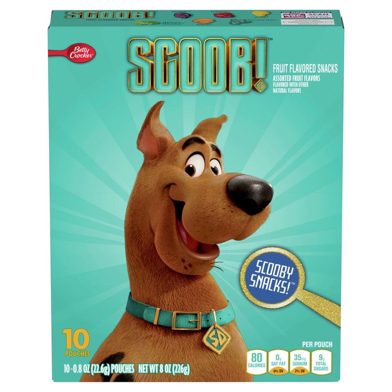 Betty Crocker Scoob! Assorted Fruit Flavored Snacks, 0.8 oz, 10 count