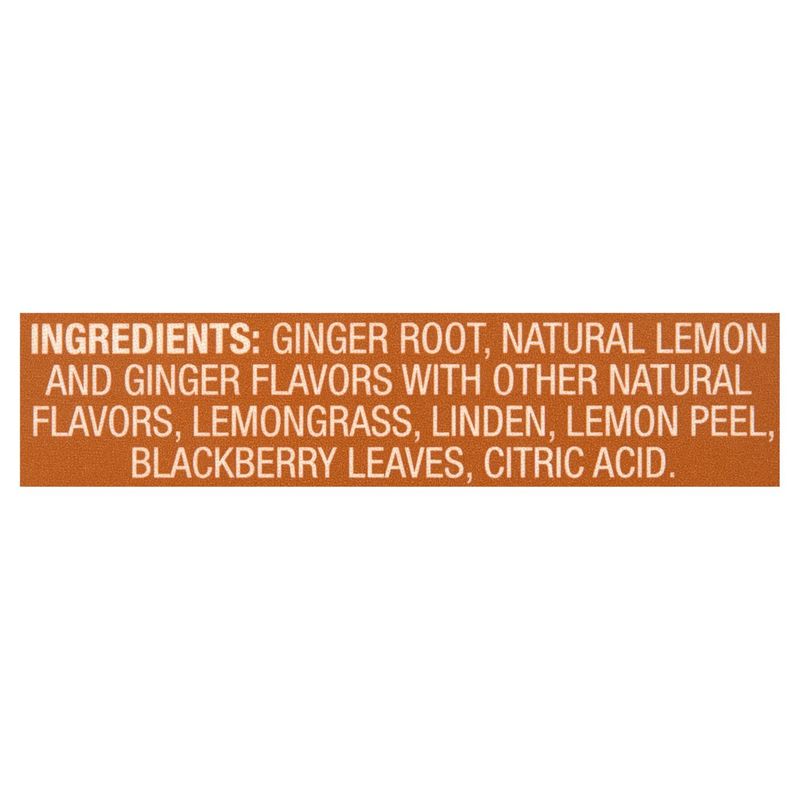 Bowl &amp; Basket Specialty Caffeine-Free Lemon Ginger Herbal Tea Bags, 20 count, 1.06 oz