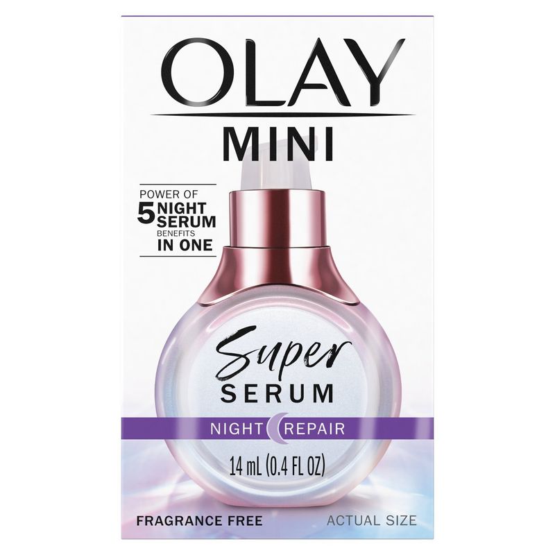 Olay Super Serum Night Repair, Fragrance-Free Trial Size - Niacinamide, Peptide, Salicylic &amp; Lactic