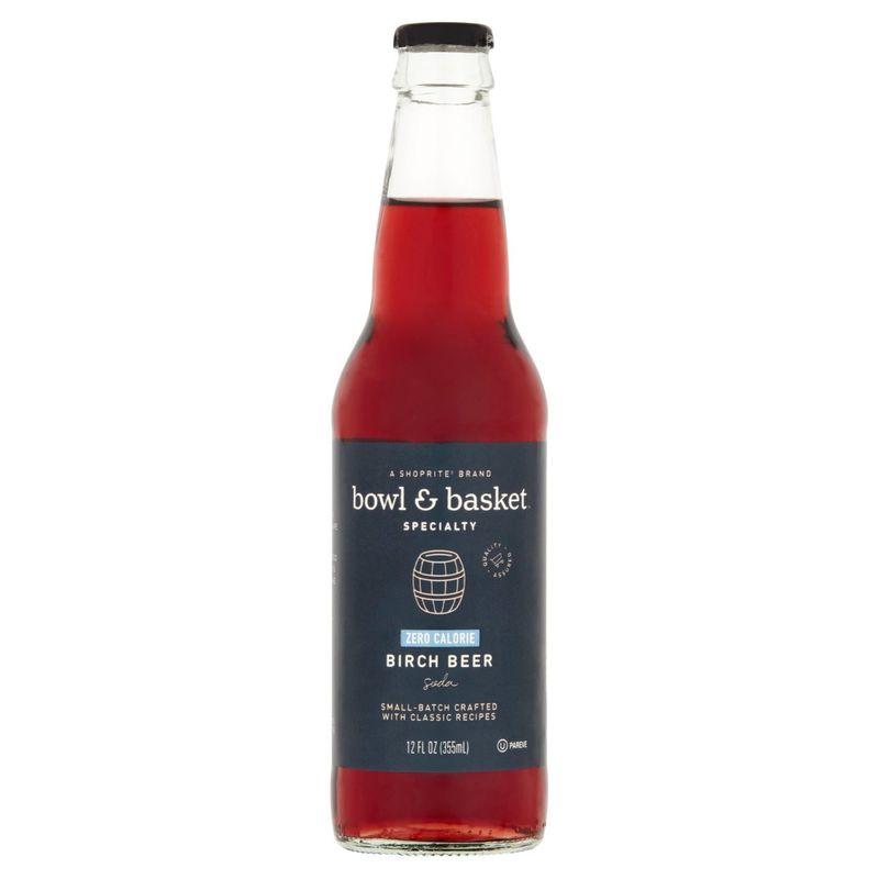 Bowl &amp; Basket Specialty Zero Calorie Birch Beer Soda, 12 fl oz