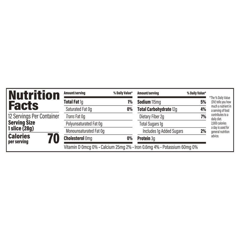 Sara Lee 100% Whole Wheat Half Loaf Bread, 12 oz