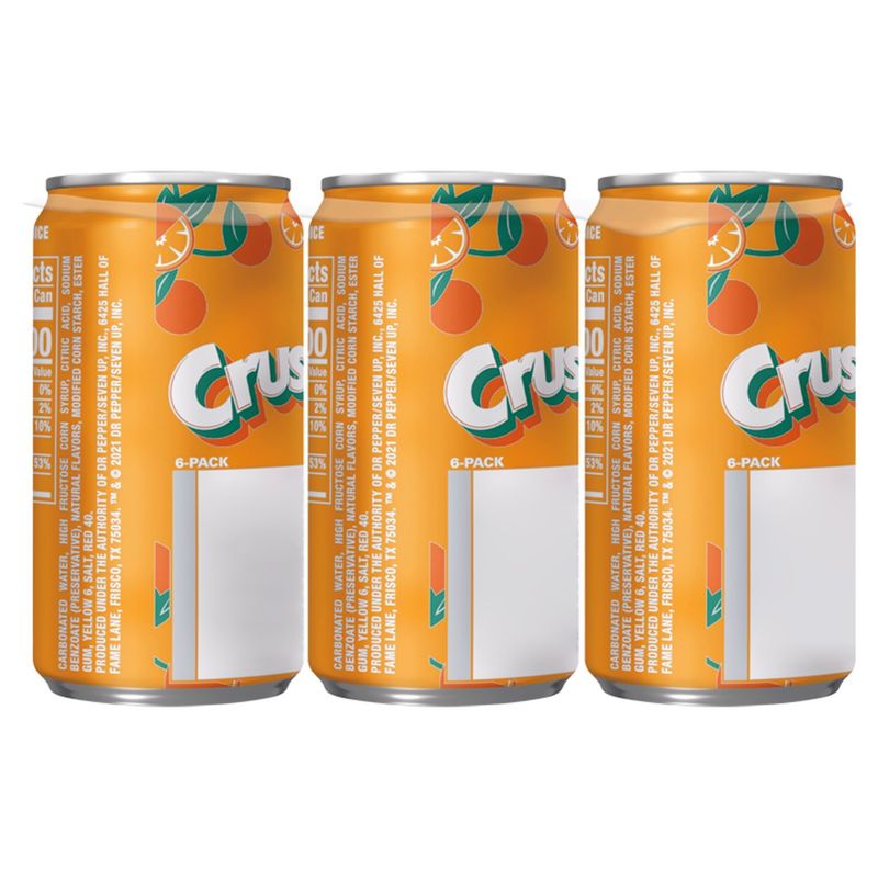Crush Orange Soda, 7.5 fl oz, 6 count