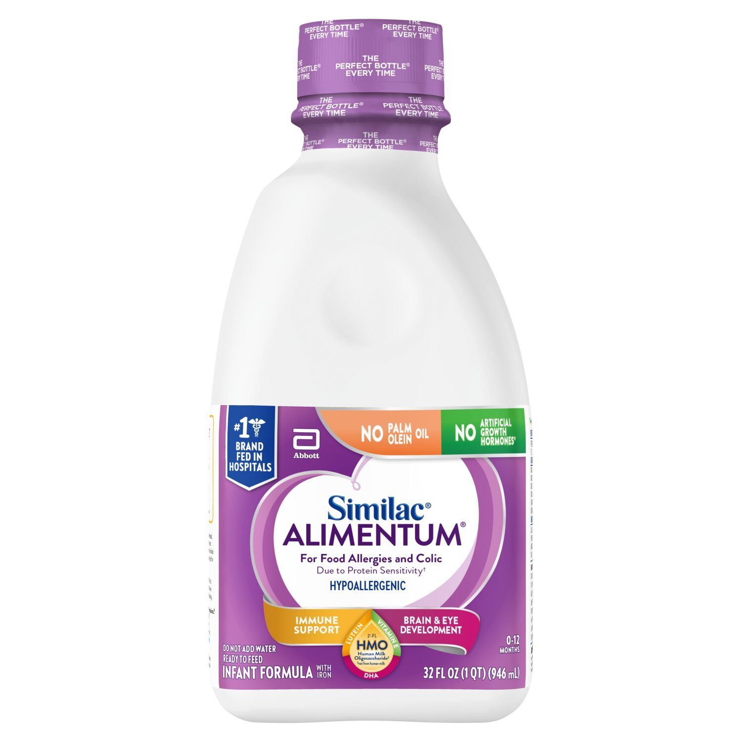 Similac Alimentum Hypoallergenic Infant Formula with Iron, 0-12 Months, 32 fl oz