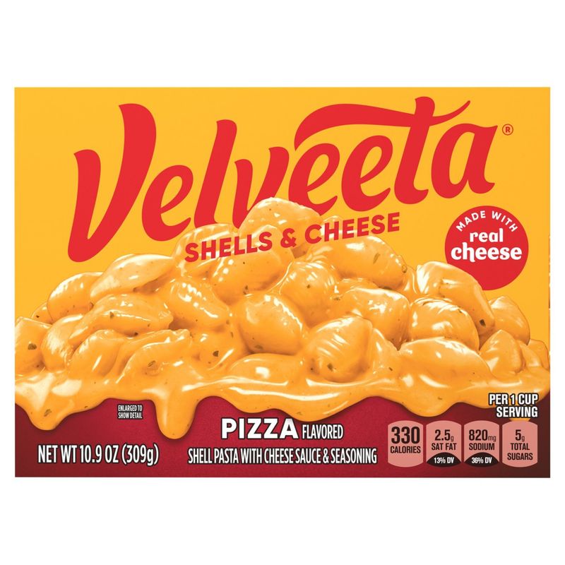 Velveeta Pizza Flavored Shell Pasta with Cheese Sauce &amp; Seasoning, 10.9 oz