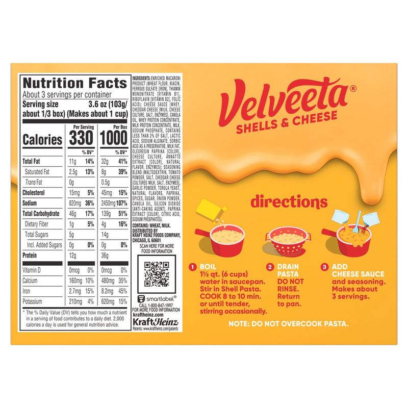 Velveeta Pizza Flavored Shell Pasta with Cheese Sauce &amp; Seasoning, 10.9 oz