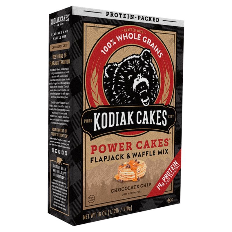 Kodiak Cakes Power Cakes Chocolate Chip Flapjack &amp; Waffle Mix, 18 oz