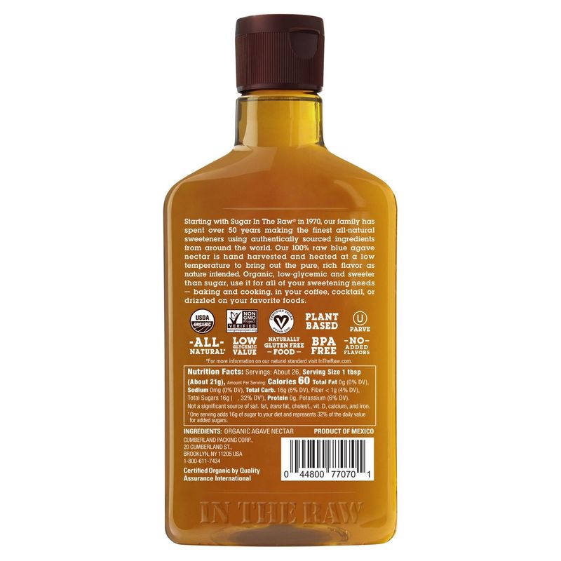 Agave In The Raw Organic Light Raw Agave Nectar, 18.5 oz