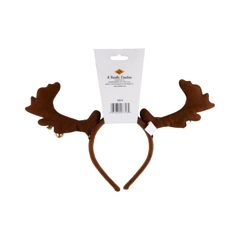 Beistle Reindeer Antler Headband with Bells