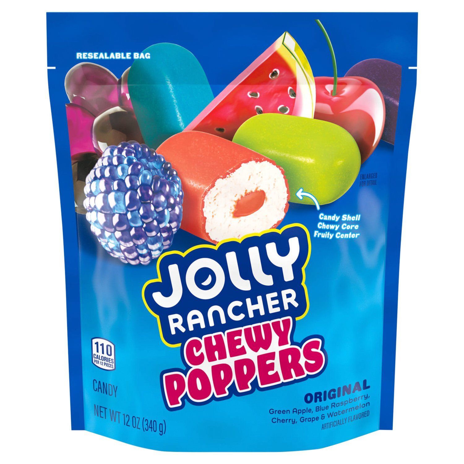 Jolly Rancher Original Chewy Poppers Candy, 12 oz