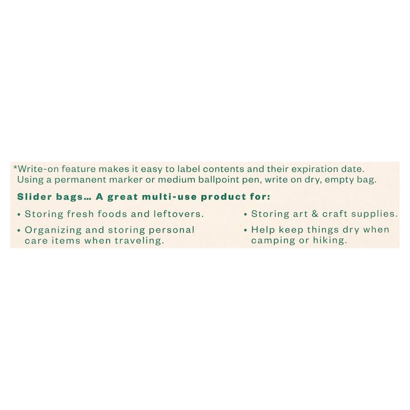 Paperbird Gallon Size Slider Storage Bags, 30 count