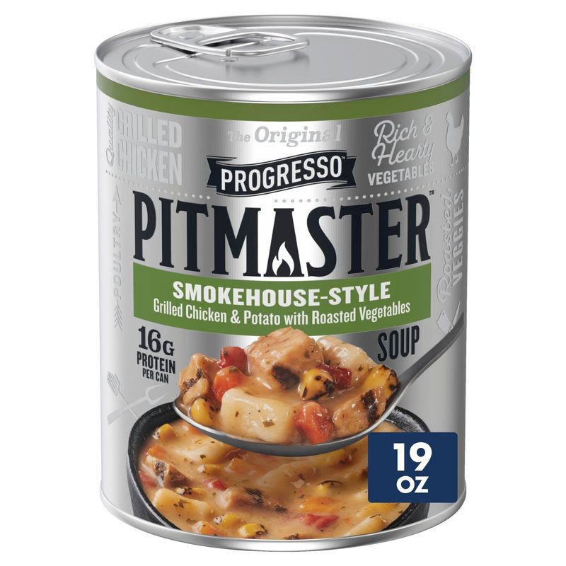 Progresso Pitmaster Smokehouse-Style Grilled Chicken &amp; Potato with Roasted Vegetables Soup, 19 oz