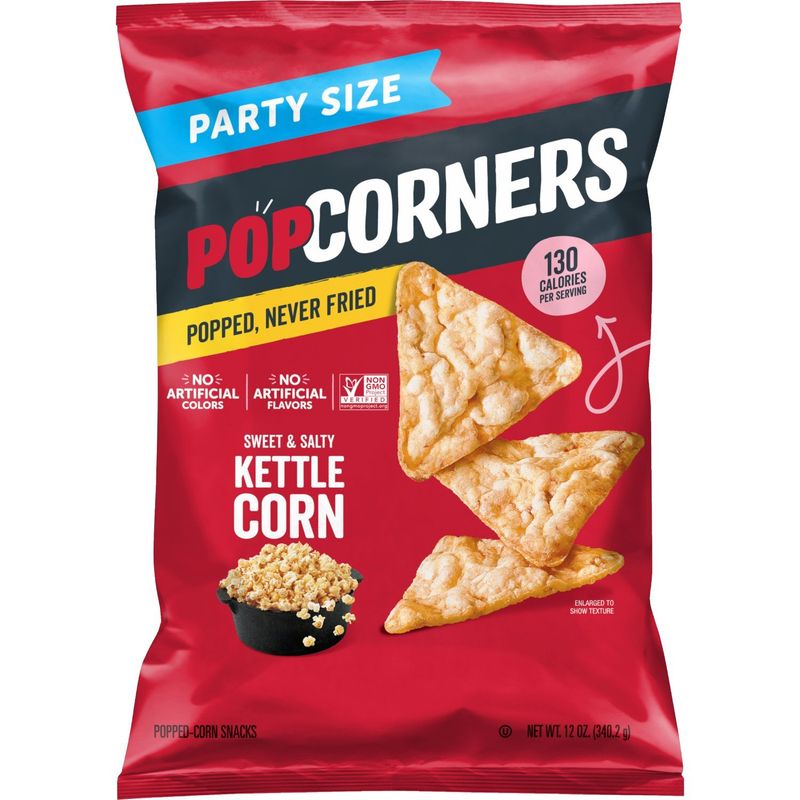 Popcorners Popped-Corn Snacks Sweet &amp; Salty Kettle Corn 12 Oz