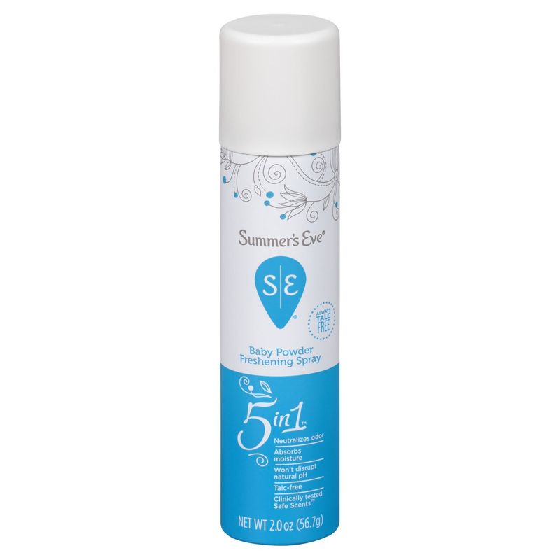 Summer's Eve Baby Powder Freshening Spray, 2.0 oz