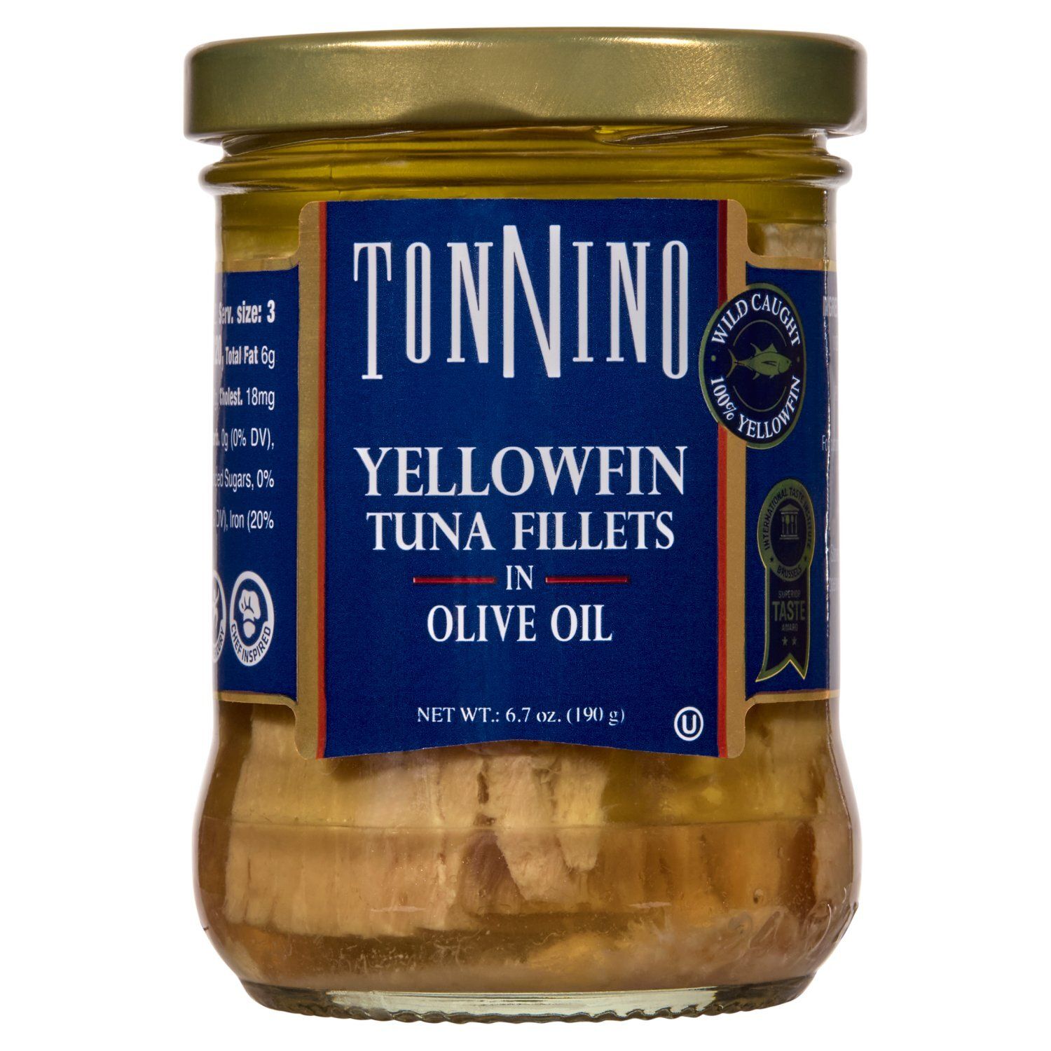 Tonnino Yellowfin Tuna Fillets in Olive Oil, 6.7 oz