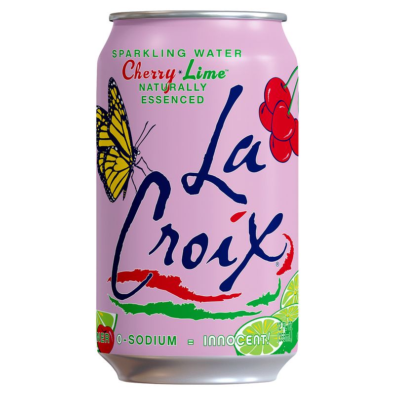 LaCroix Naturally Cherry Lime Essenced Sparkling Water, 12 fl oz, 12 count