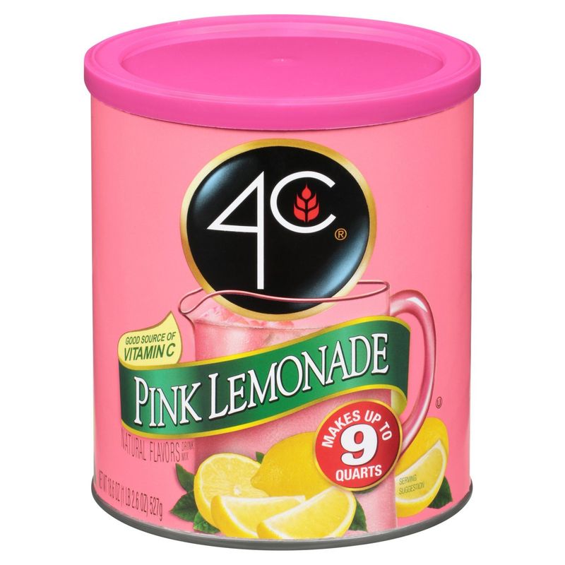 4C Pink Lemonade Drink Mix, 18.6 oz