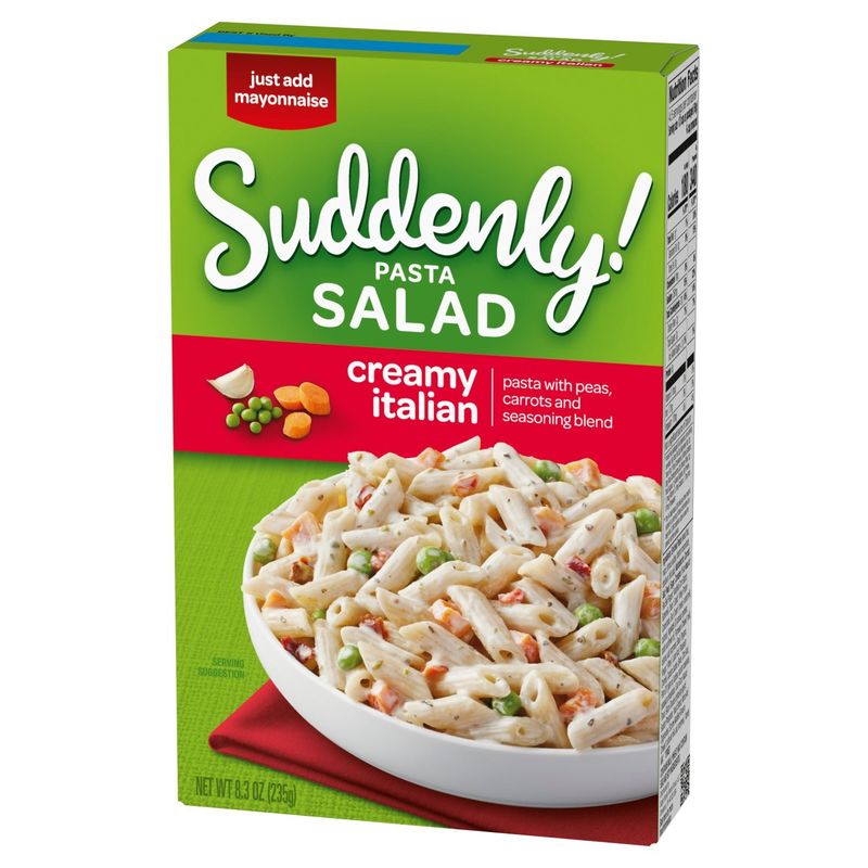 Betty Crocker Suddenly! Pasta Salad Creamy Italian Vegetable Blend &amp; Seasoning Pasta, 8.3 oz