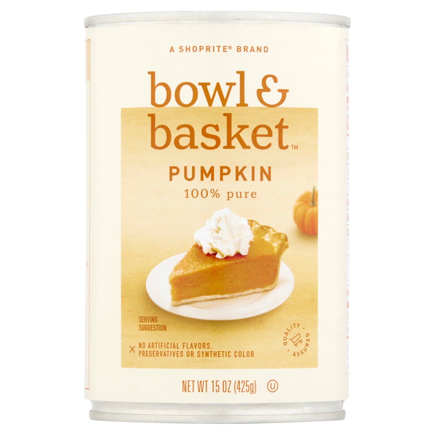 Bowl &amp; Basket 100% Pure Pumpkin, 15 oz