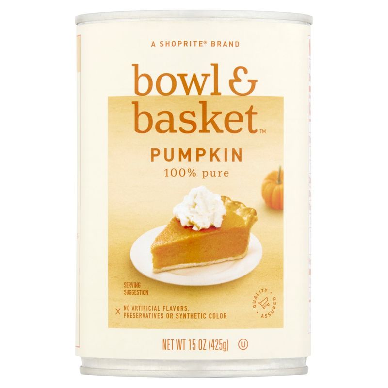 Bowl &amp; Basket 100% Pure Pumpkin, 15 oz