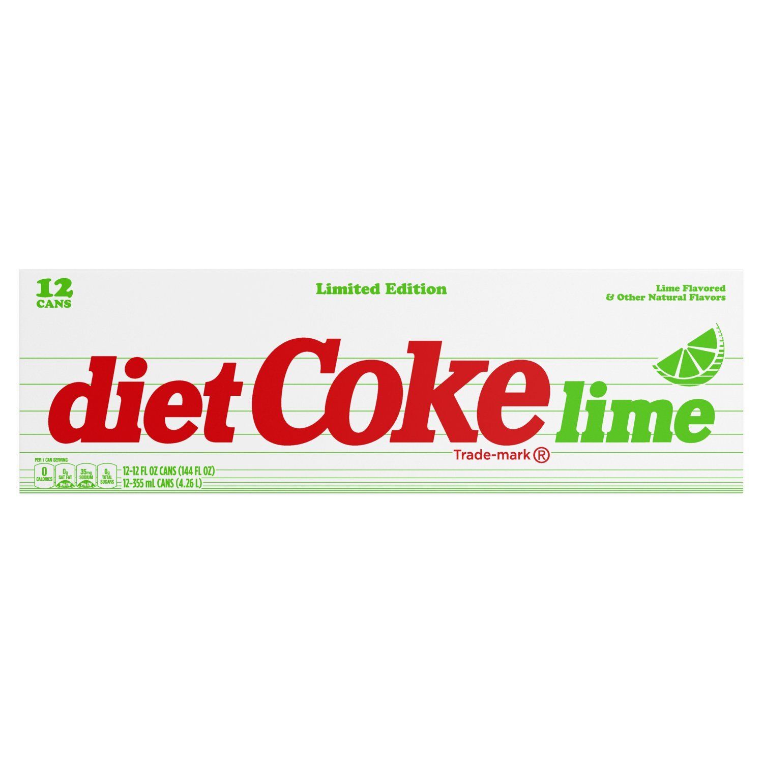 Diet Coke Lime Soda Limited Edition, 12 fl oz, 12 count