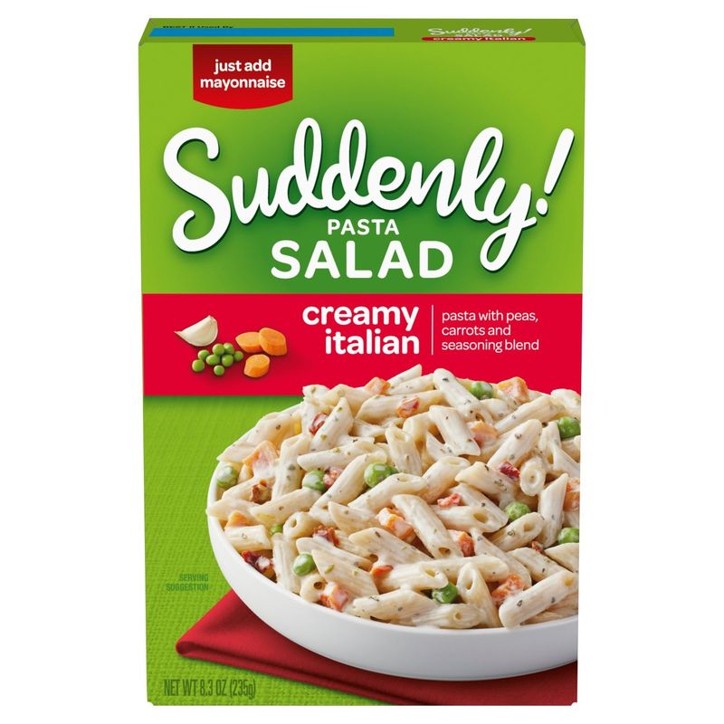 Betty Crocker Suddenly! Pasta Salad Creamy Italian Vegetable Blend &amp; Seasoning Pasta, 8.3 oz