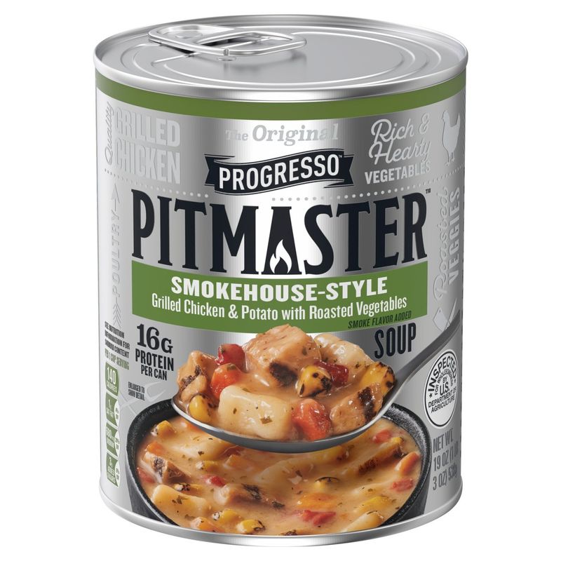 Progresso Pitmaster Smokehouse-Style Grilled Chicken &amp; Potato with Roasted Vegetables Soup, 19 oz