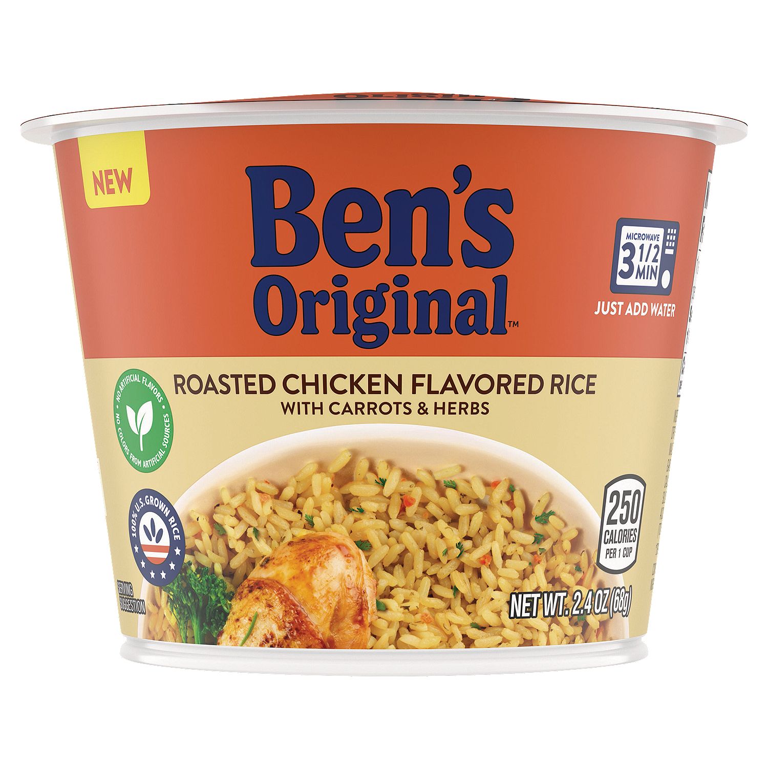 Ben's Original Roasted Chicken Flavored Rice with Carrots &amp; Herbs, 2.4 oz