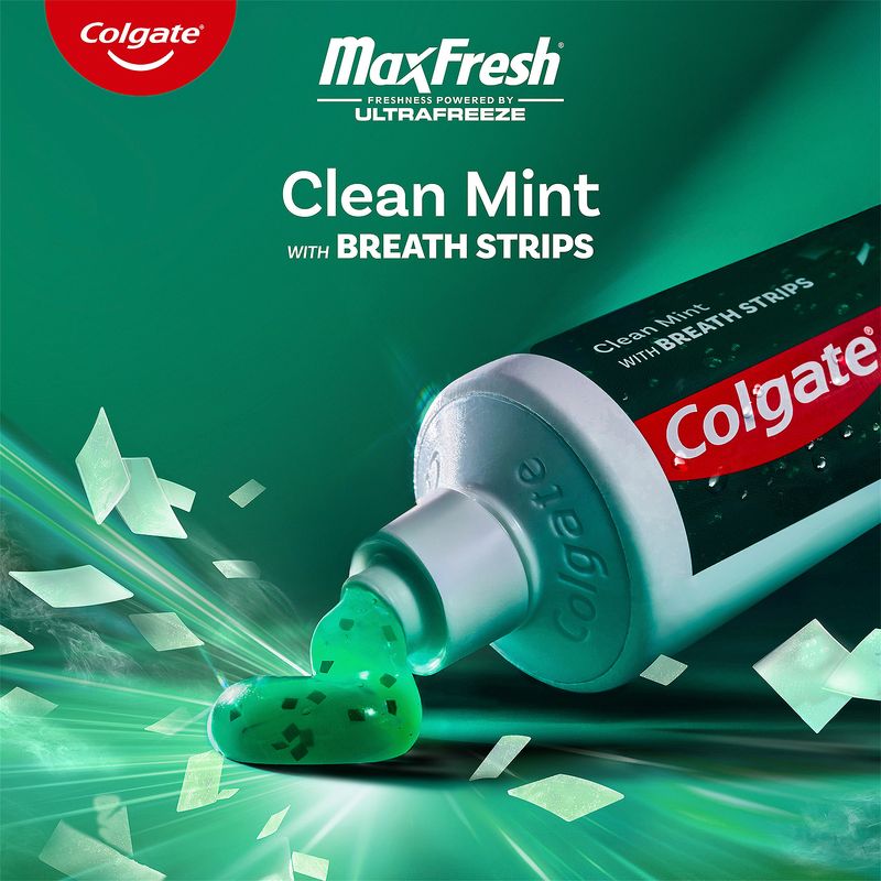 Colgate Max Fresh Clean Mint with Breath Strips Toothpaste, 6.3 oz
